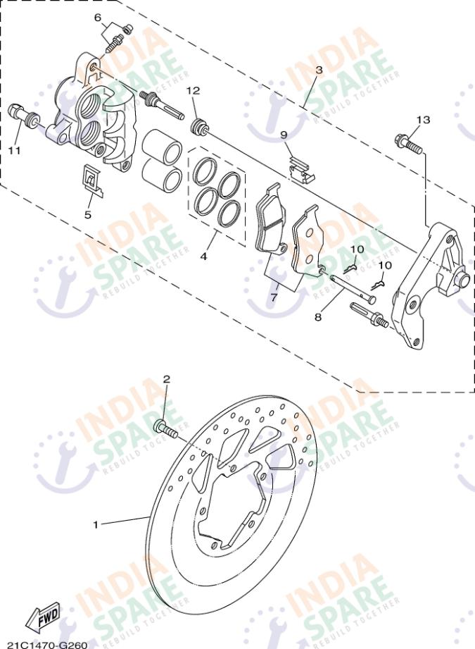 FRONT BRAKE CALIPER